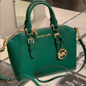 Michael Kors Ciara Jewel Green Messenger Bag